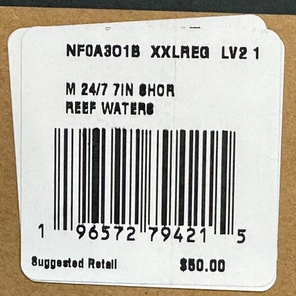 The North Face 24/7 Running Work Out 7" Shorts Reef Water Blue XXL Quick Dry - Picture 8 of 9